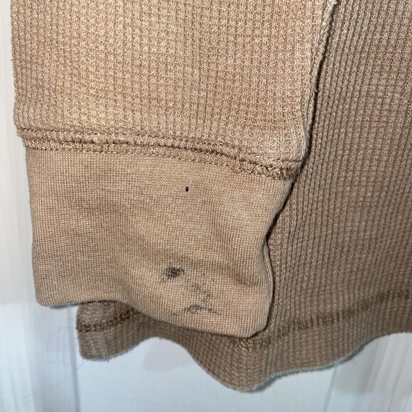 Men’s Cactus Authentic Quality Brown Long Sleeve Henley Thermal Shirt Medium - Picture 3 of 4